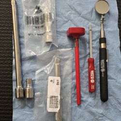 Matco 3/8 socket extensions, Telescoping Inspection Mirror, and Mac thermometer - Read description