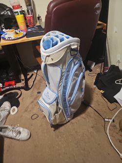 King cobra blue and white bag
