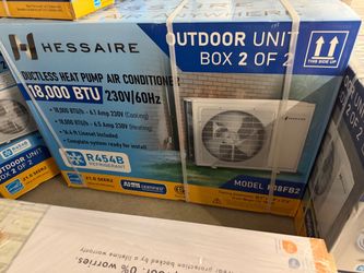 SALE! Hessaire DIY 21 SEER2 18,000 BTU WiFi 1.5-Ton Ductless Mini Split Air Conditioner, Heat Pump, 230V