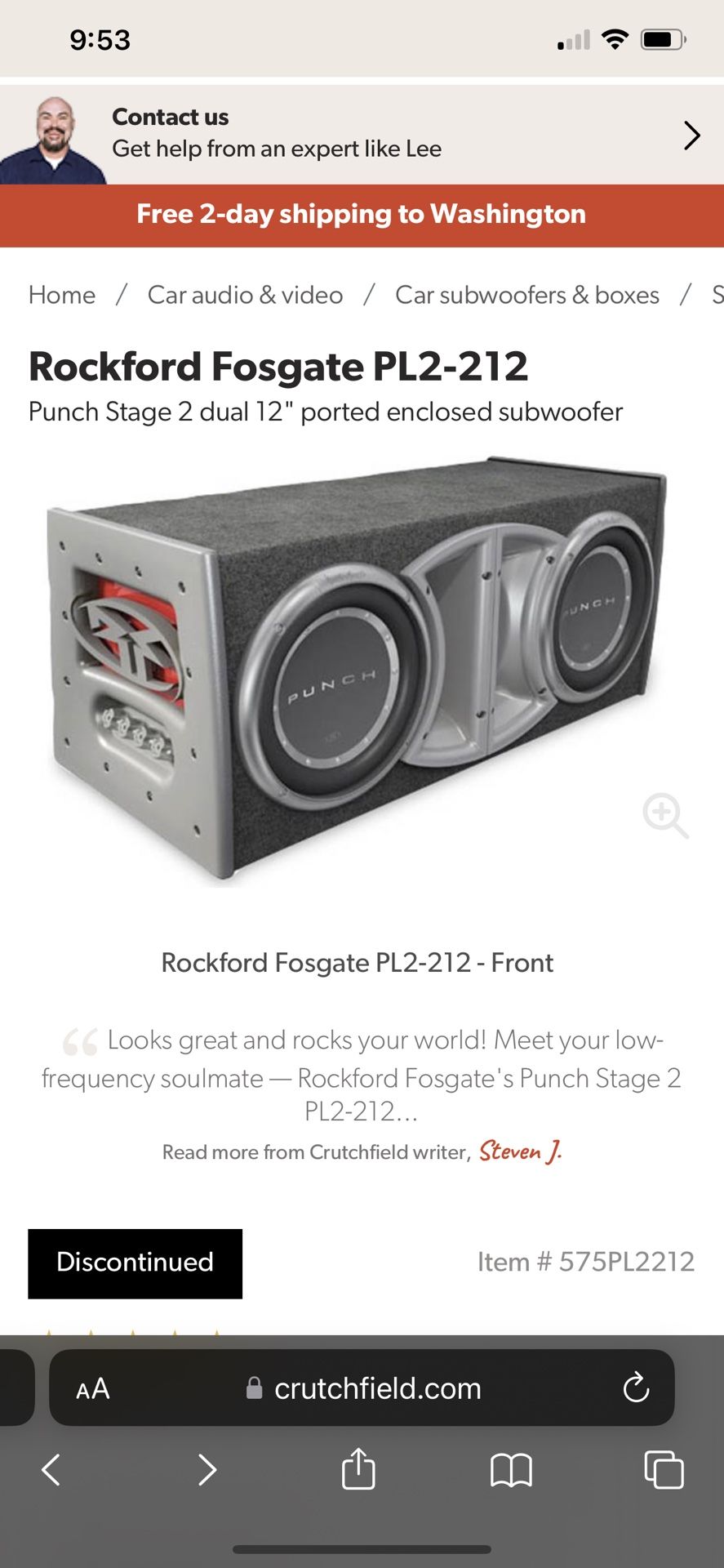 Rockford Fosgate Pl2-212