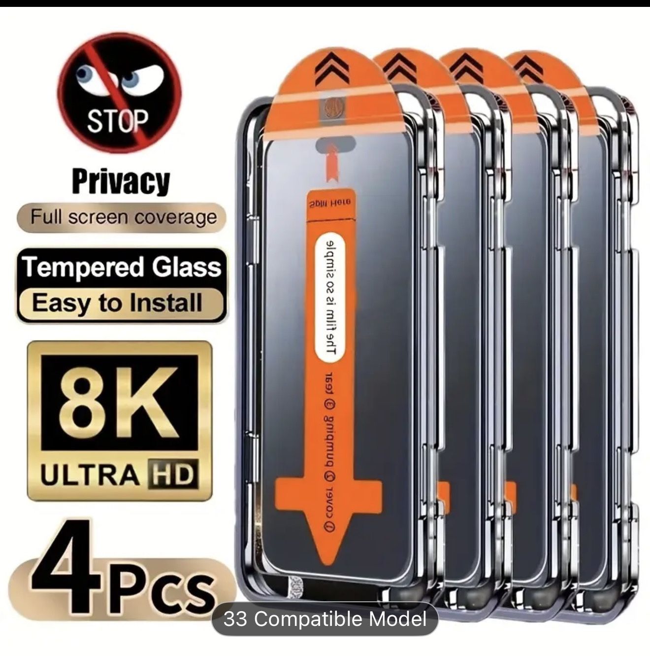 5-Pack Privacy Screen Protectors for iPhone 17/16/15/14/13/12/11/17 Pro Max/16 Pro Max/16 Plus/Mini/X/XS/XR/XS Max 7 8 se | 9H Tempered Glass | Anti-S