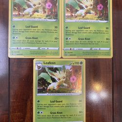 Pokemon Leafeon SWSH191 Black Star Promo Cosmos Holo Lot of 3 NM 🍃