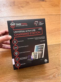 TIMSTOOL Universal 6-Port USB Charging Station v2.0