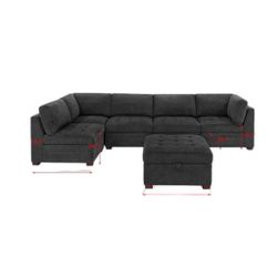 Thomasville Tisdale Fabric Sectional with Storage Ottoman - Lowballers Blocked & Ignored 