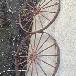 Vintage Metal Wagon Wheels
