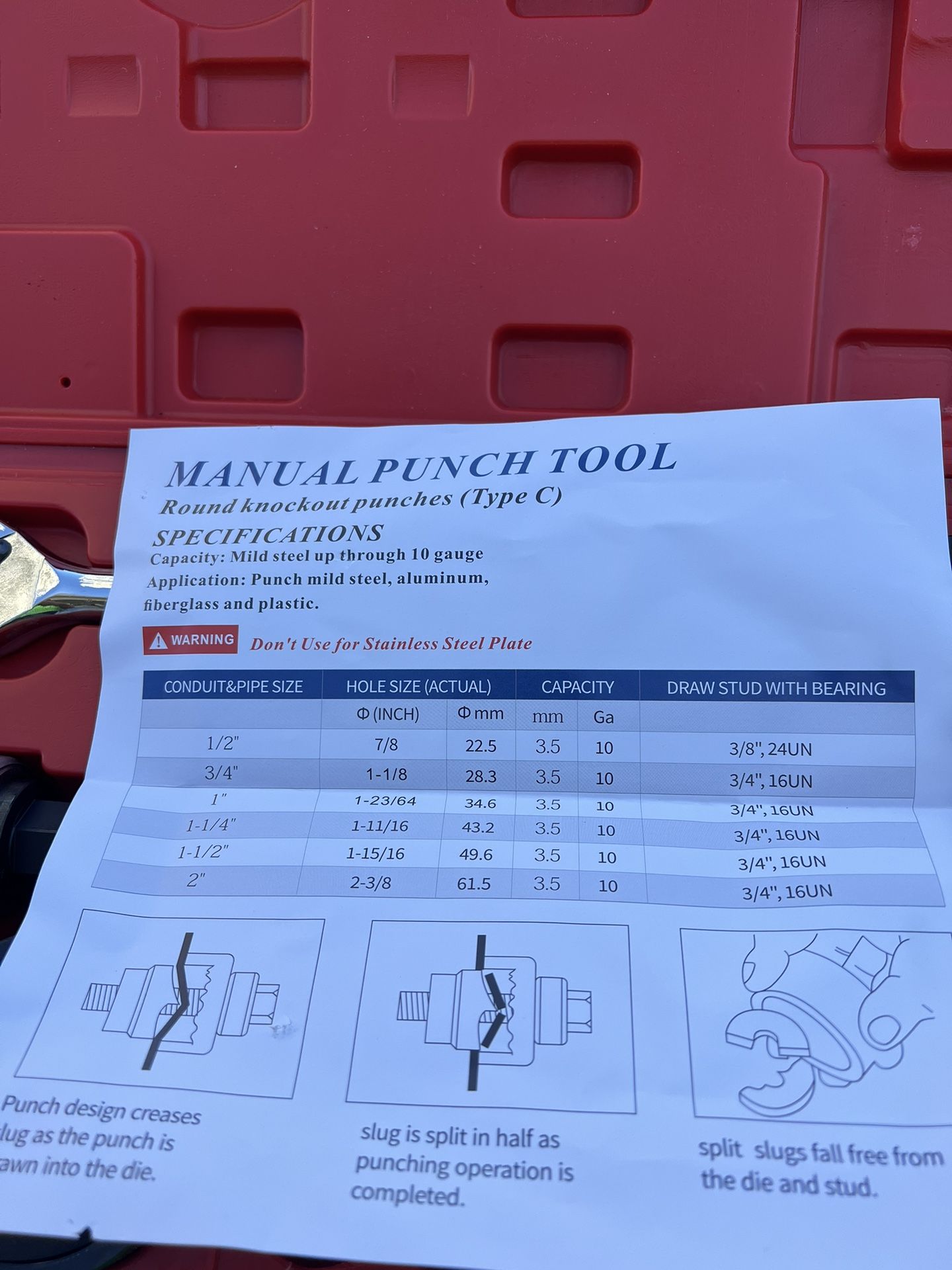 Manuel Punch Tool