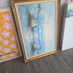 Large Oil Canvas Framed