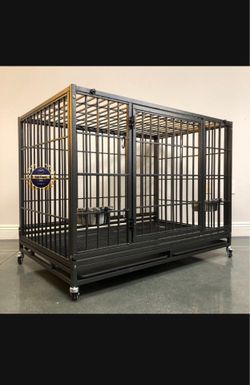 Dog pet cage kennel size 48” xl with grid and tray new in box