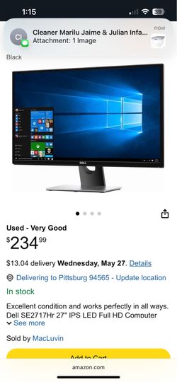 27” Dell SE2727 HR monitors, 20 plus of them