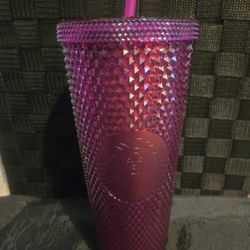 Starbucks 2023 purple venti 24oz tumbler with staw