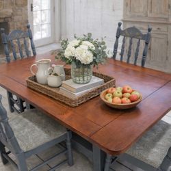 Vintage Modern Farmhouse Dining Table/ Chairs 