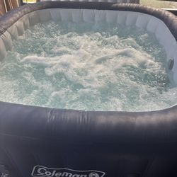 Coleman Saluspa 6 Person Portable Inflatable Outdoor Hot Tub Spa Blue