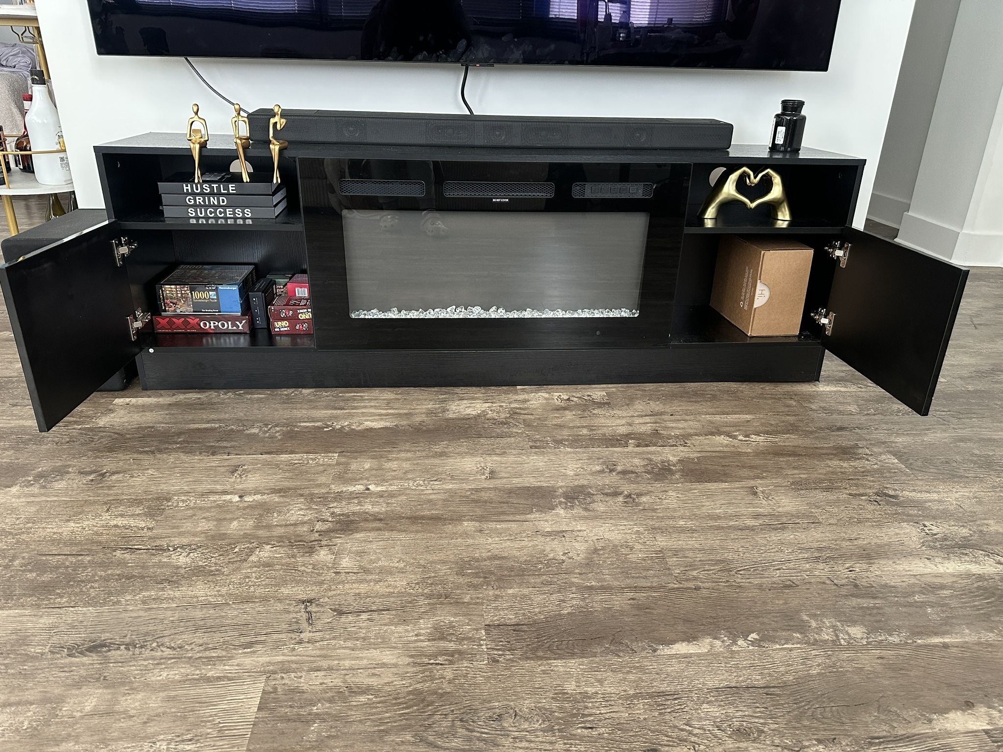 70’’ Media Console for TVs up to 80” with 36” Electric Fireplace