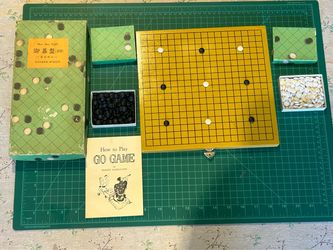 1960s Go Game Japanese Board and Dots Set
