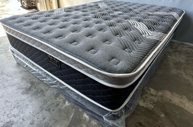 Full oasis thermal comfort Europillow top 12inch mattress and Boxspring