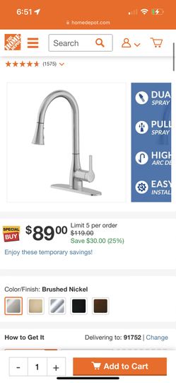 Brand New Stainless Steel Faucet With Soap Dispenser  