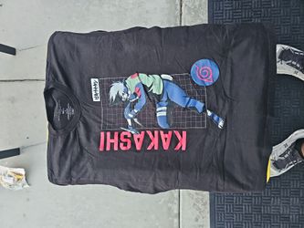 Naruto Shippuden Kakashi Hatake Anime Graphic Tee - Black