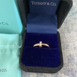 Tiffany Womens T Diamond Ring Size 7