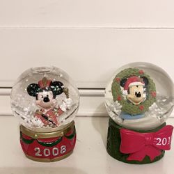 Disney Mickey Mouse 2 Mini Snow Globes