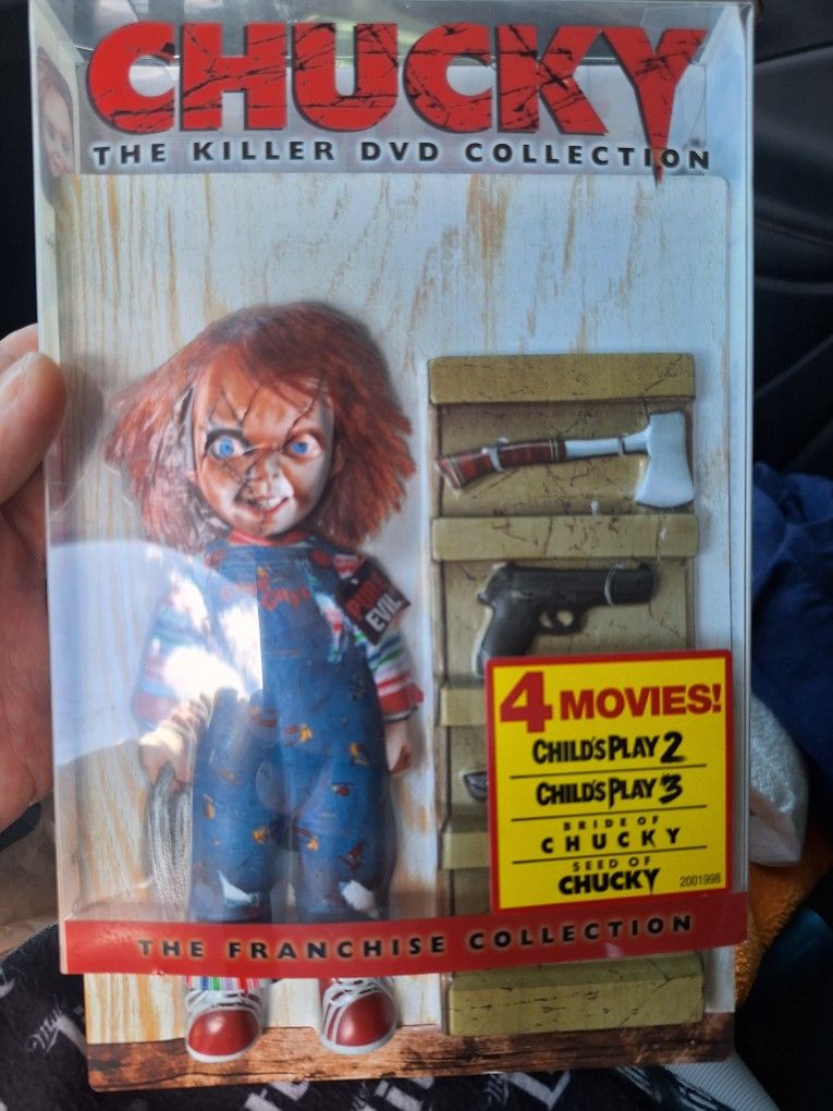 CHUCKY DVD COLLECTION  SEED OF CHUCKIE,BRIDE OF CHUCKY ,CHILDS PLAY 2 / 3.