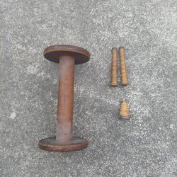 4 Antique Wooden Spools
