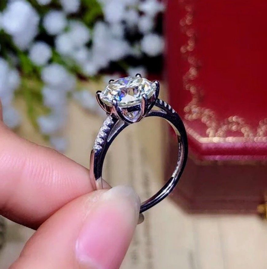 Size 7 Moissionate Engagement Ring