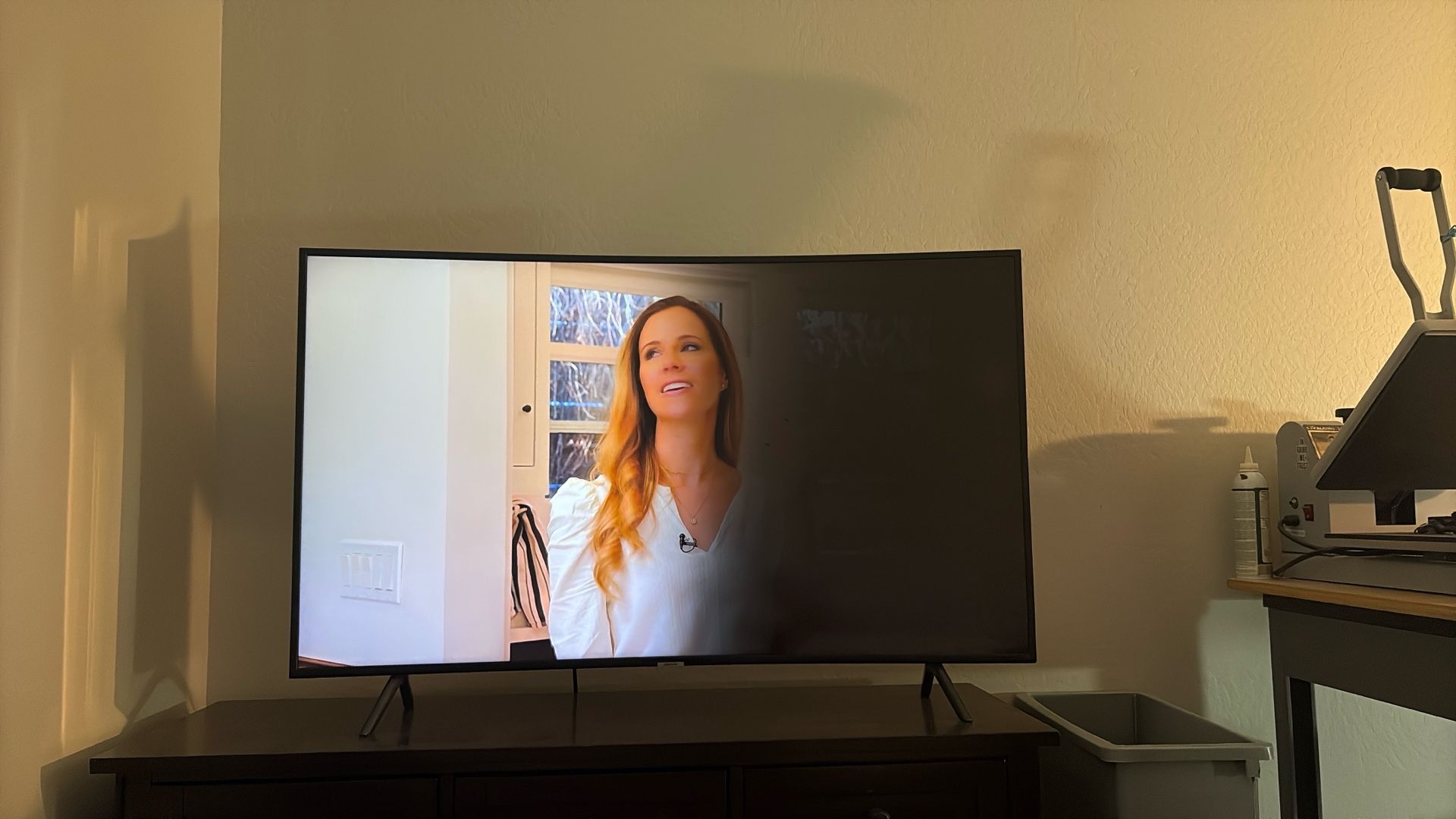 Curved Flat Screen TV (As Is • Burned Out)