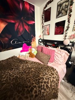 FULL SIZE BED FRAME w/ SHELF ATTACHED AND MATTRESS **PICKUP**