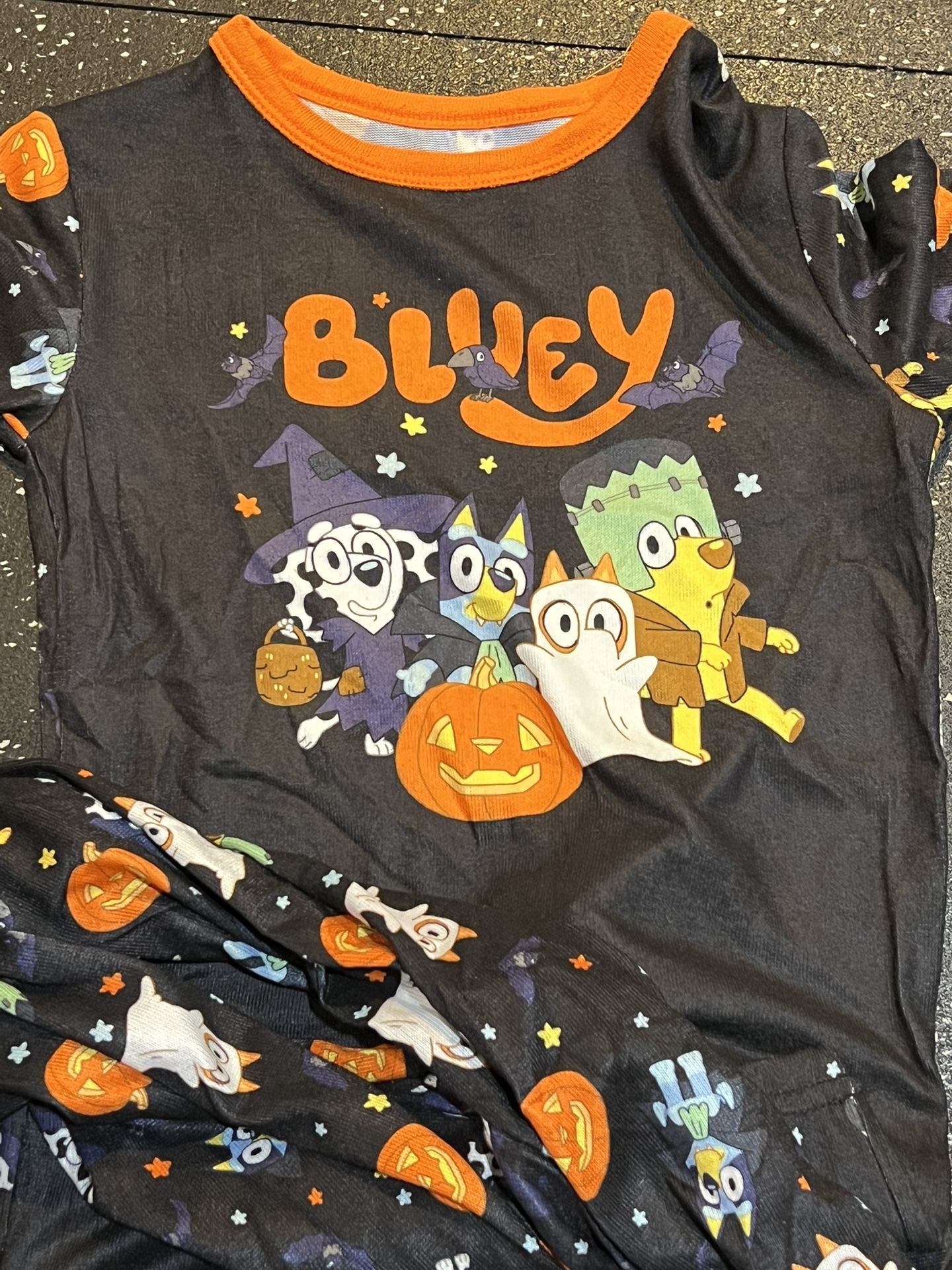 Disney Bluey Halloween Pajamas set youth size 10 new Trick or Treat Ghost