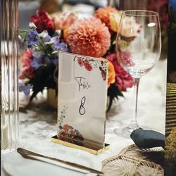 4x6 Luxurious Acrylic Gold Frames For Photos & Table numbers - Set Of 18