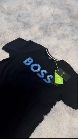 BOSS Blue Logo Shirt – Black