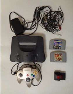 Nintendo 64 console and accessories
