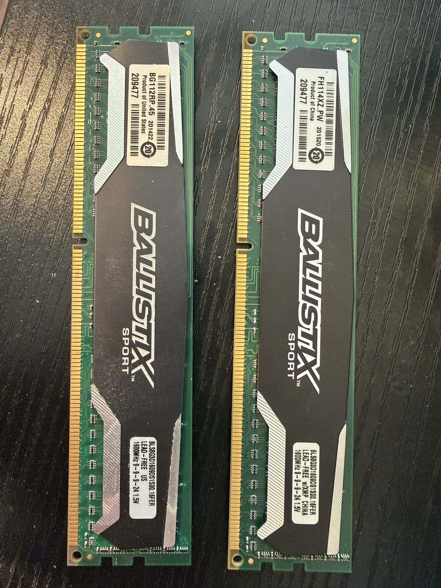 Ballistic Sport 16GB (2 X 8GB) DDR3 