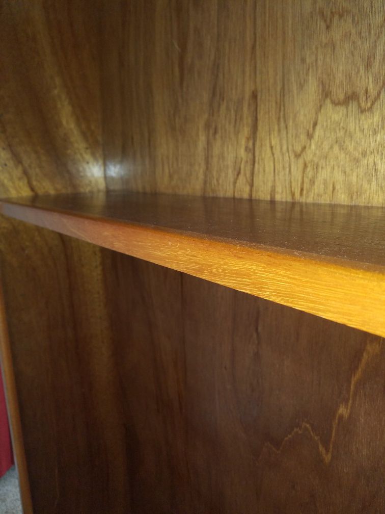 Custom-made mahogany bookshelves