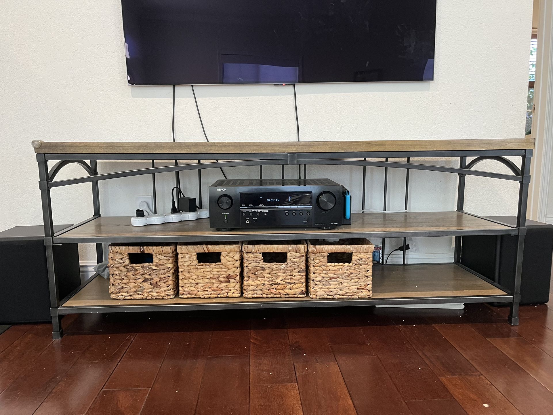 Wood & Metal TV Stand 