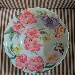 Round Floral Melamine Serving Bowl 11.5