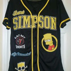Bart Simpson #89 Baseball Jersey Adult Size M The Simpsons