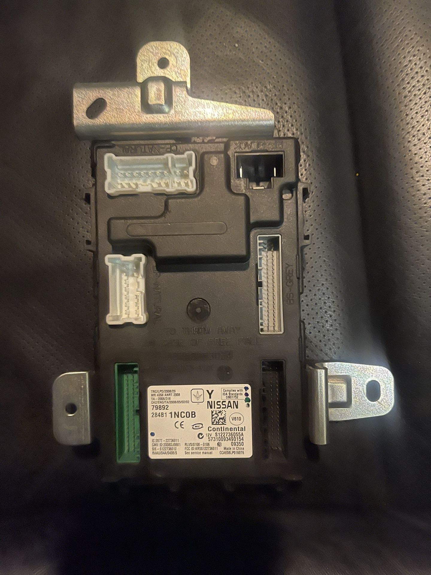 Infiniti G37 Coupe Body Control Module Controller Assembly