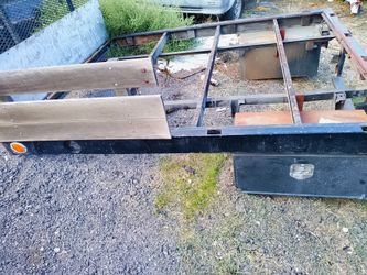 Flat bed 8ft Long  Stake Bed With Tool Boxes 