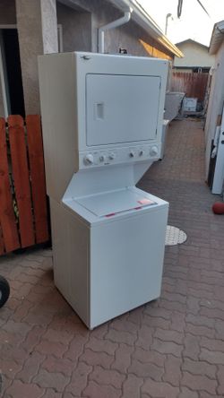 Stackable washer gas dryer