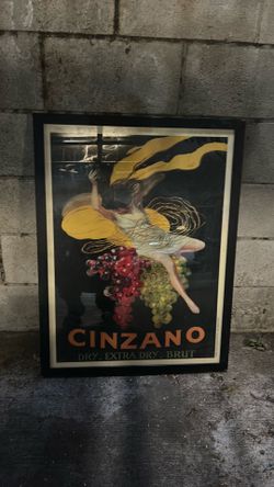 Cinzano vintage italian wine advertising poster