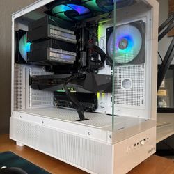 High End Aesthetic White Gaming PC Computer