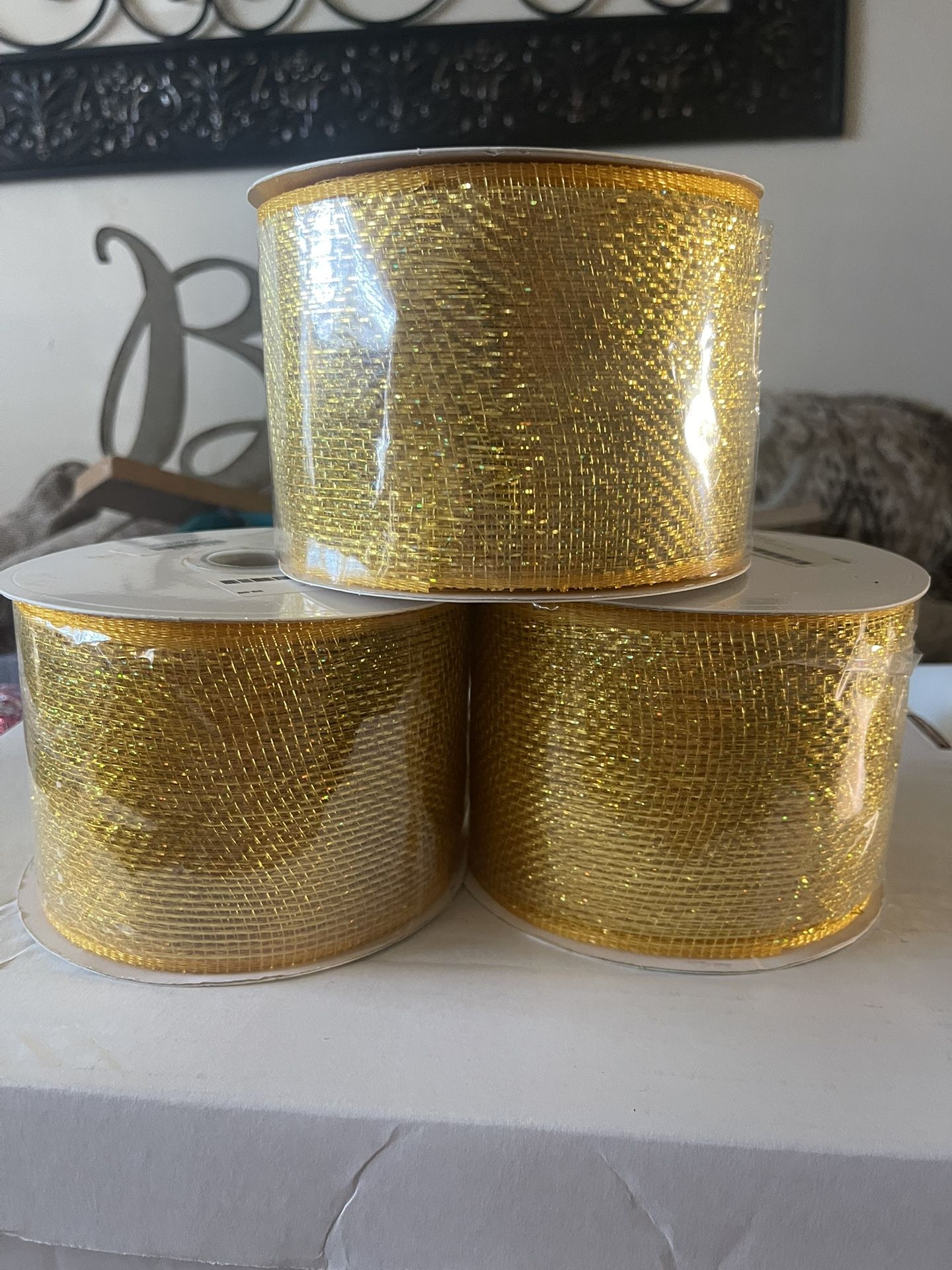 Gold Mesh Ribbon