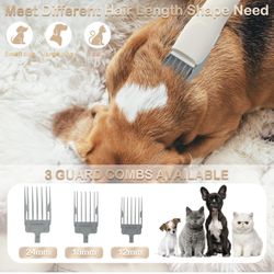 Pet Grooming Kit | 6-in- one Dog Clipper Grooming Kit | 99% Hair Cleaner | Touch Screen Switch