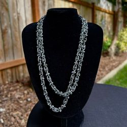 Vintage Gunmetal Crystal Necklace – Pre-Owned, Great Condition