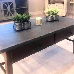Industrial 2 Drawer Coffee Table (NEW In A Box)