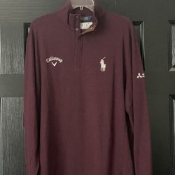 Ralph Lauren Tour Issued Pullover Maroon Large