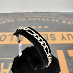 Figaro Silver Bracelet 