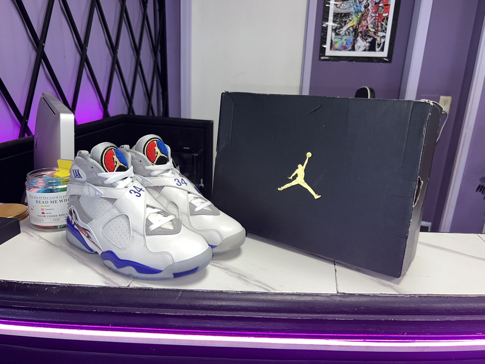 RARE Sample Jordan 8 OVO x Charkes Oakley