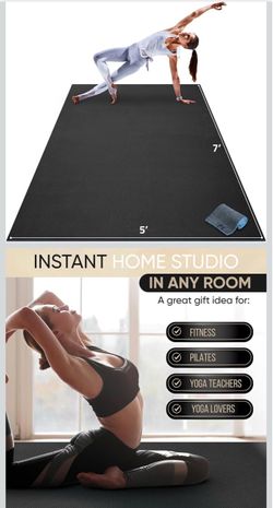 Gorilla Mats 7’ x 5’ Large Yoga workout Mat, 8mm – Unused